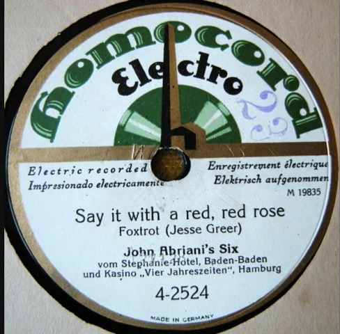 Say It With A Red, Red Rose. If you have this image, audio, or the original 78rpm record for sale, please contact me. Thanks